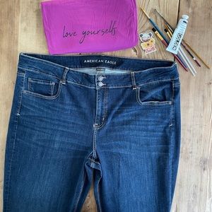 🐝 American Eagle Flare Jeans Plus Size 24 Long